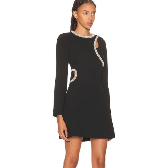 Jonathan Simkhai KATHERINE DIAMANTE CUTOUT MINI DRESS size 4 - Picture 2 of 8